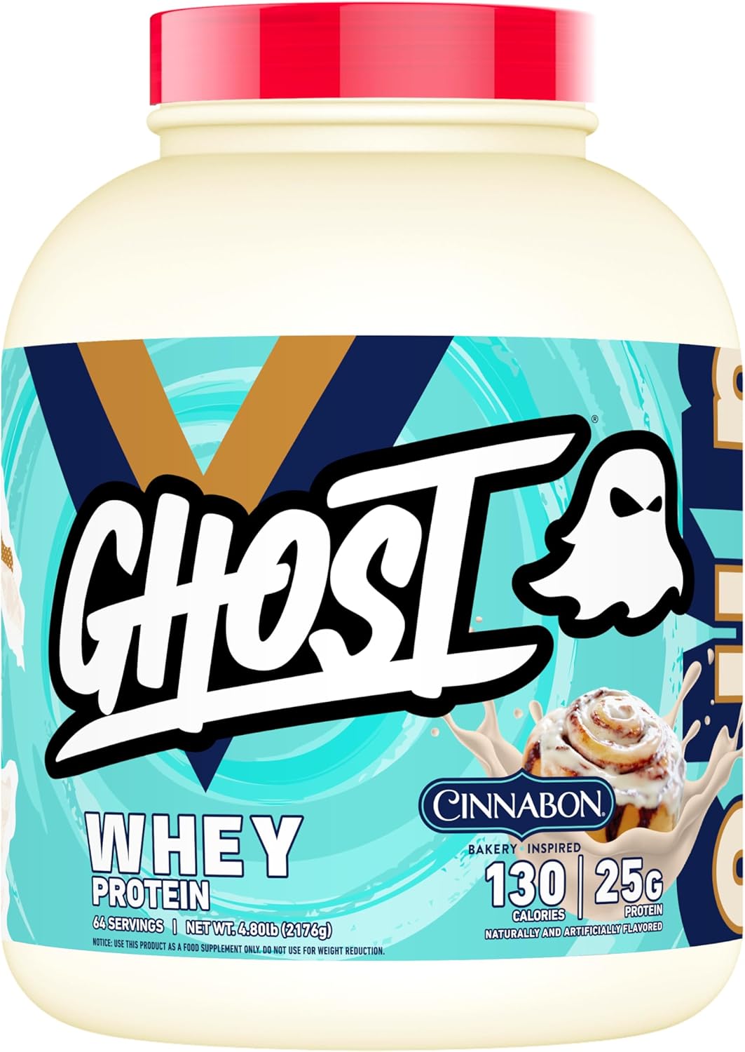 GHOST Whey Protein Powder, Cinnabon - 5LBoa