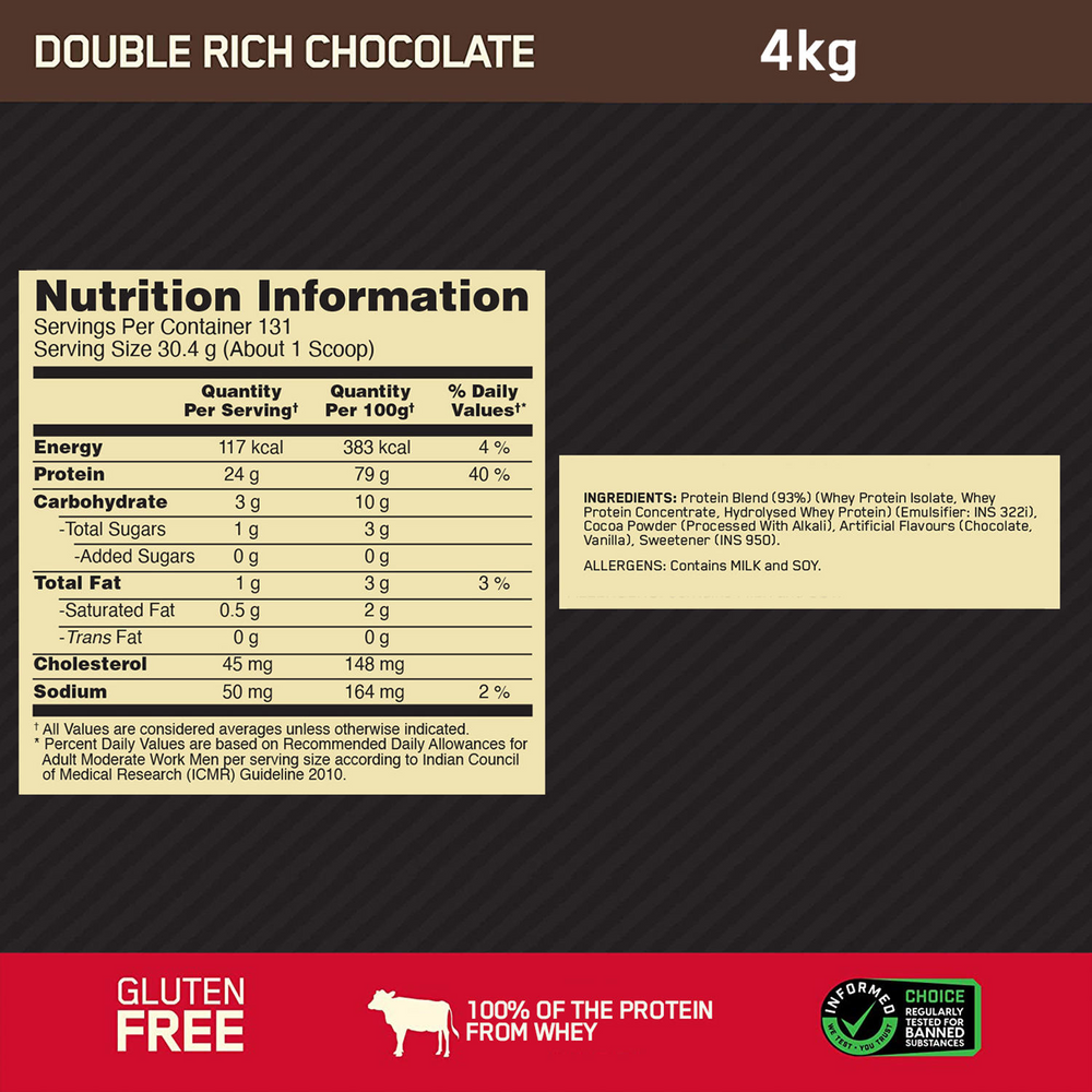 Optimum Nutrition Gold Standard 100% Whey, 4 kg
