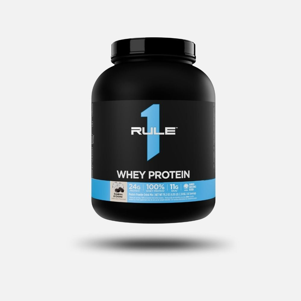 Rule 1 Whey Blend Protein Powder, Cookies & Cream, 5 lb