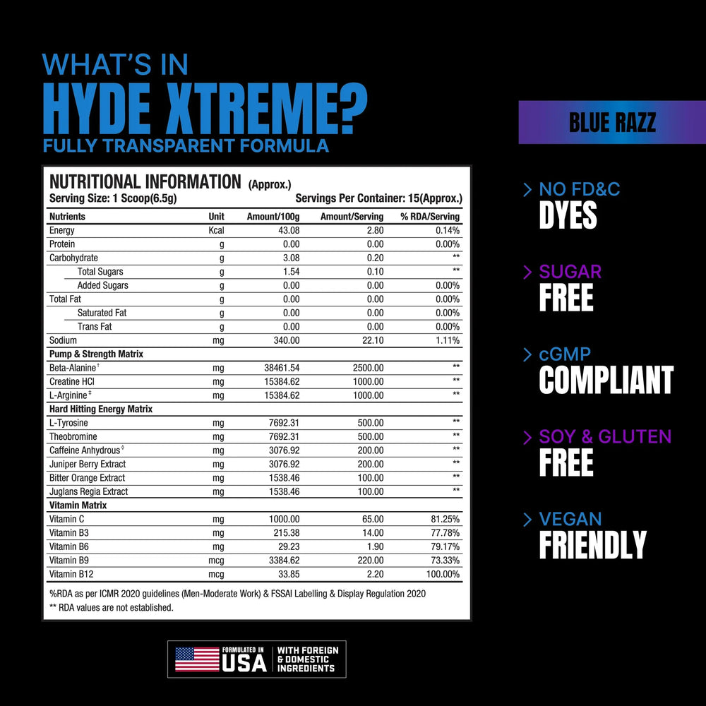 Prosupps Hyde Xtreme Pre Workout - 30 Servings