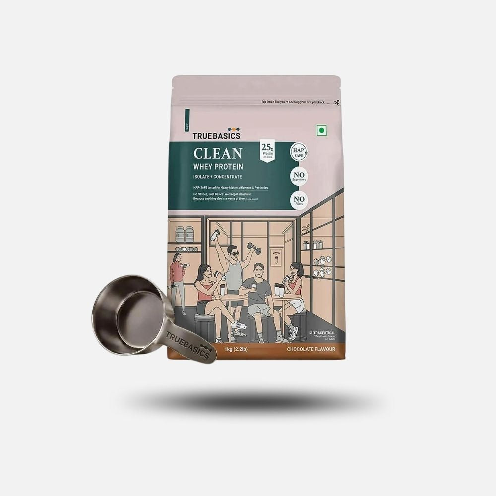TrueBasics Clean Whey Isolate + Concentrate, 1 kg