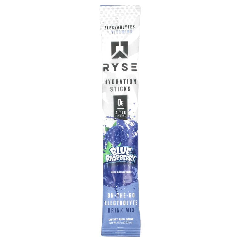 RYSE Hydration | On-The-Go Electrolyte Drink Mix |16 Sticks, 0.23 oz Each