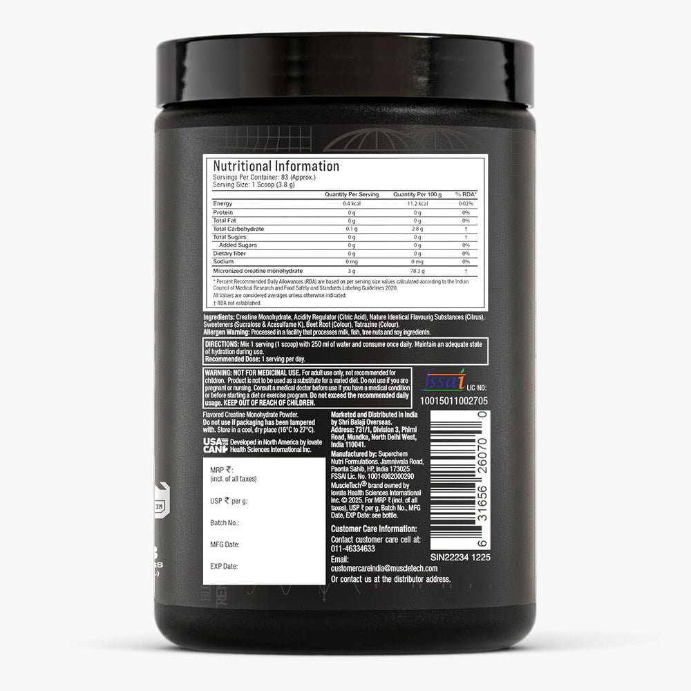 MuscleTech Platinum Creatine Micronized Powder | 83 Servings