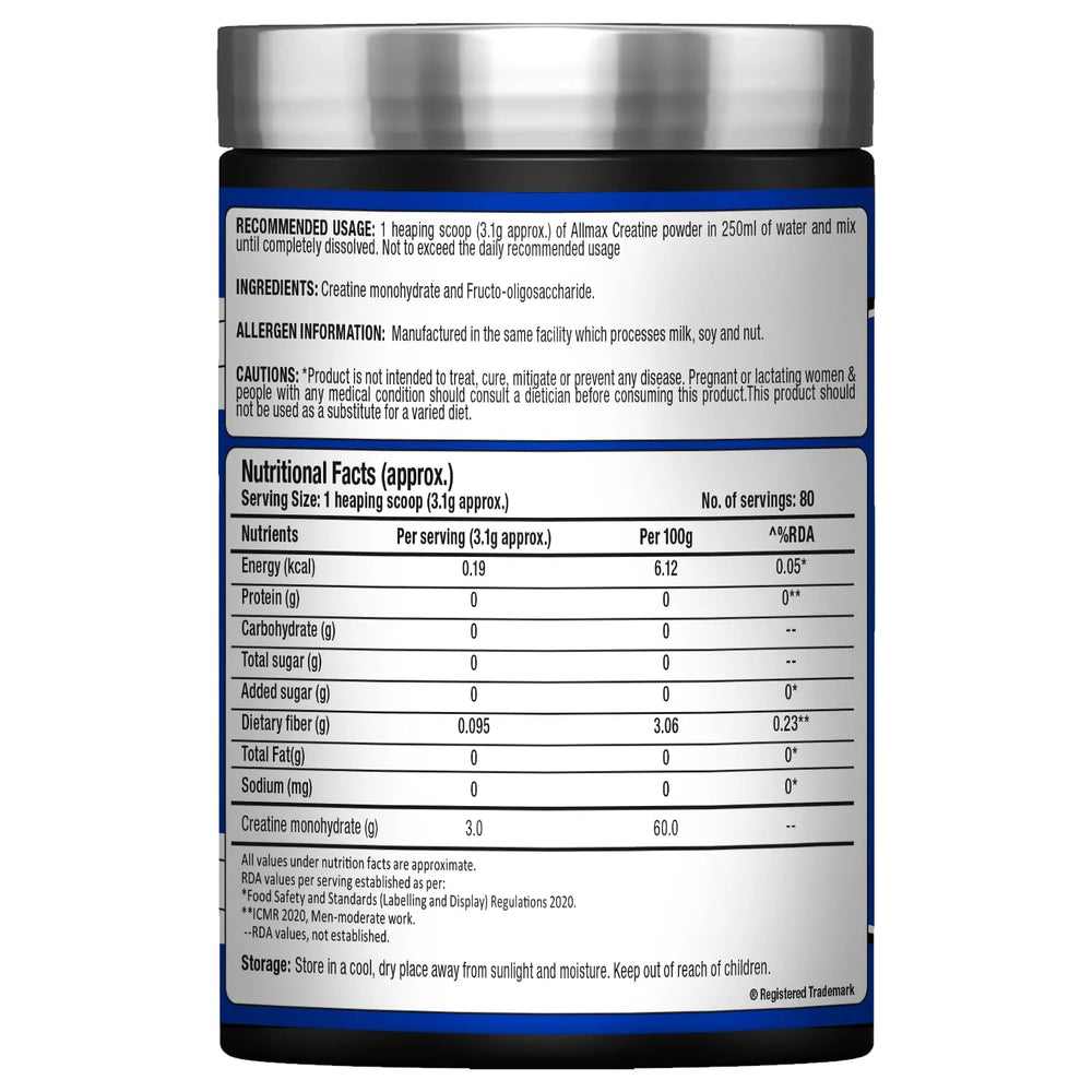 ALLMAX™ Creatine Monohydrate Powder | 3.0 g Creatine Monohydrate Per Serving