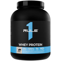 Rule1 1 Whey Blend 100% Protein Powder Cookies & Cream | 24g Protein| 5.5g BCAAs| 68 Servings| 4.95 Lbs (2.24 kg)