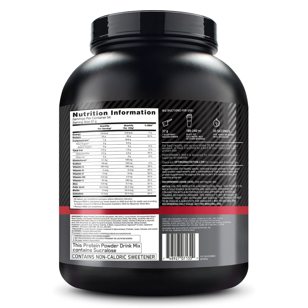 Optimum Nutrition Performance Whey Protein, 2 kg