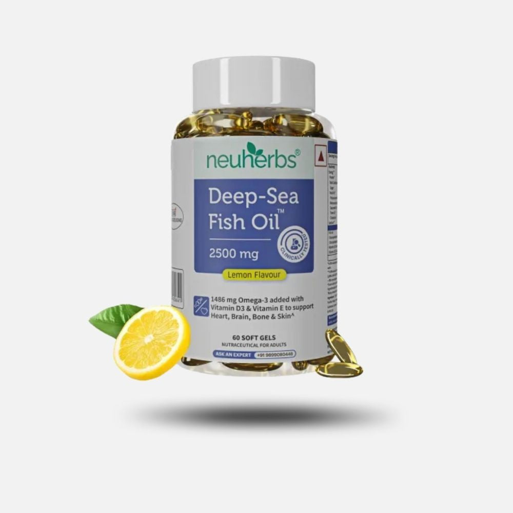 Neuherbs Deep Sea Fish Oil 2500 mg Omega-3, 60 Softgels
