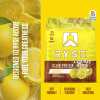 Ryse Clear Whey Isolate Protein Powder - 100 Calories, Zero Sugar, Zero Artificial Colors - 20 Servings Bag