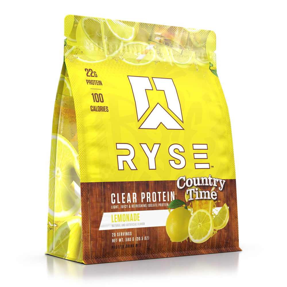 Ryse Clear Whey Isolate Protein Powder - 100 Calories, Zero Sugar, Zero Artificial Colors - 20 Servings Bag