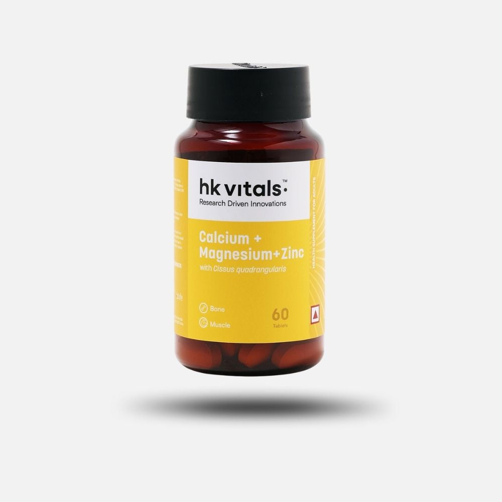 HK Vitals Calcium with Magnesium, Zinc & Vitamin D3, 60 Tablets