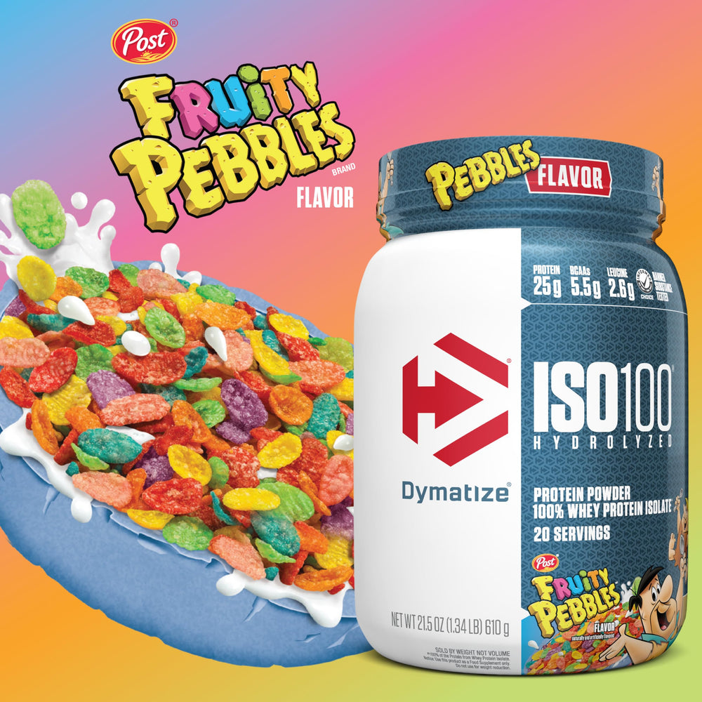 Dymatize x Fruity Pebbles ISO100 Whey Protein Powder Isolate (24 Servings)