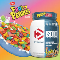 Dymatize x Fruity Pebbles ISO100 Whey Protein Powder Isolate (24 Servings)