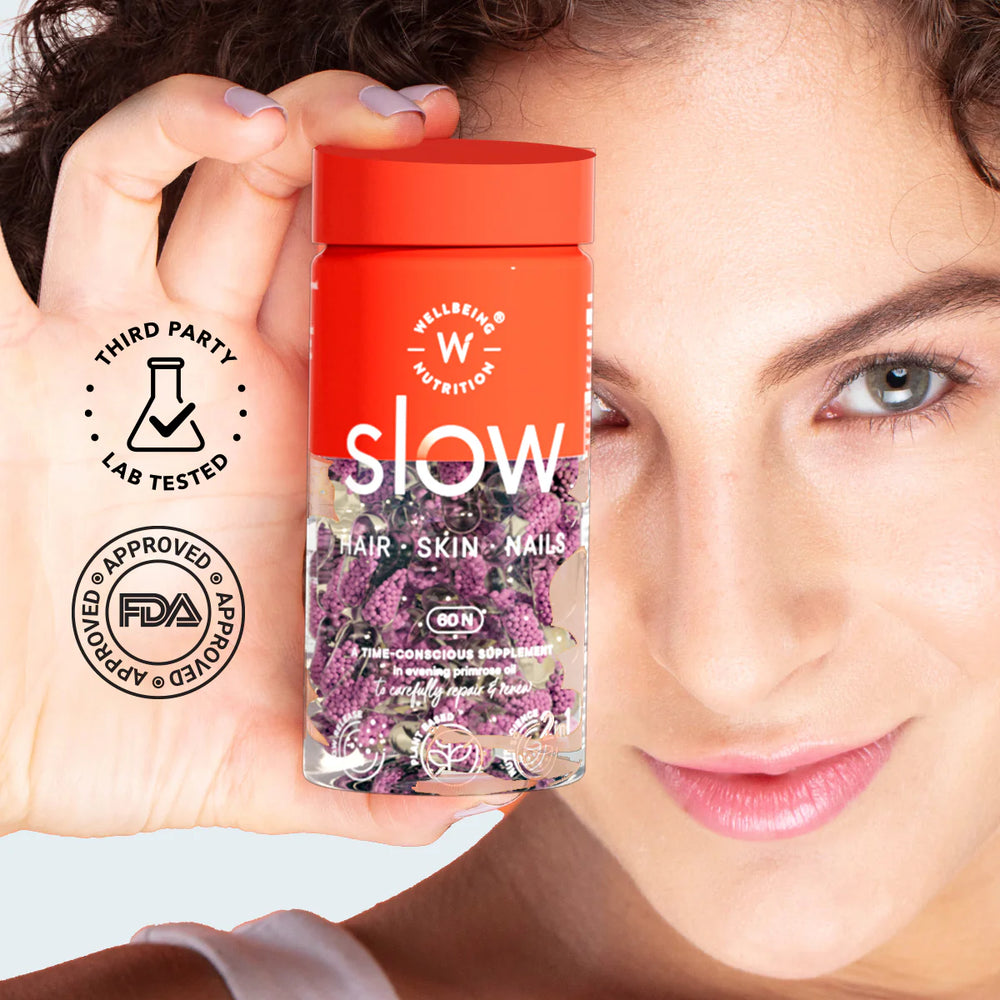 Slow Hair, Skin & Nails Supplement – Biotin + Glutathione Capsules