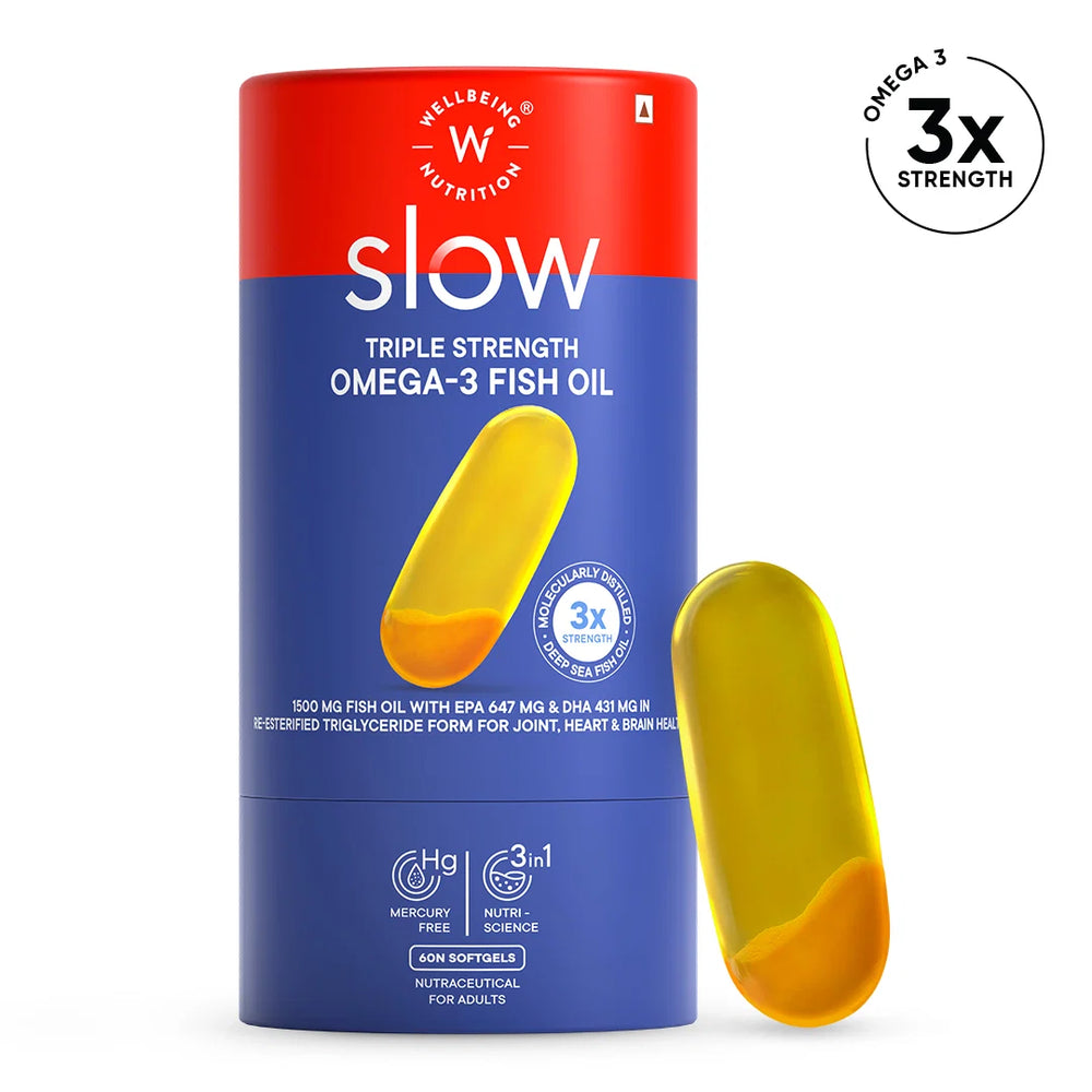 Triple Strength Omega 3 Fish Oil Capsules - 1500 mg