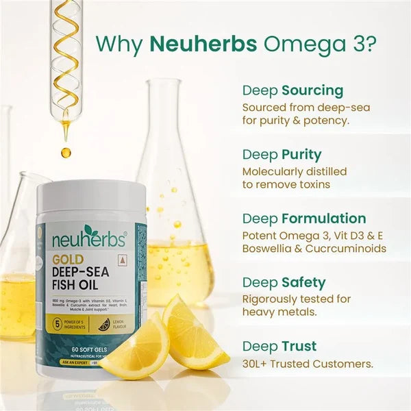 Neuherbs Gold Deep-Sea Fish Oil, 60 Softgels