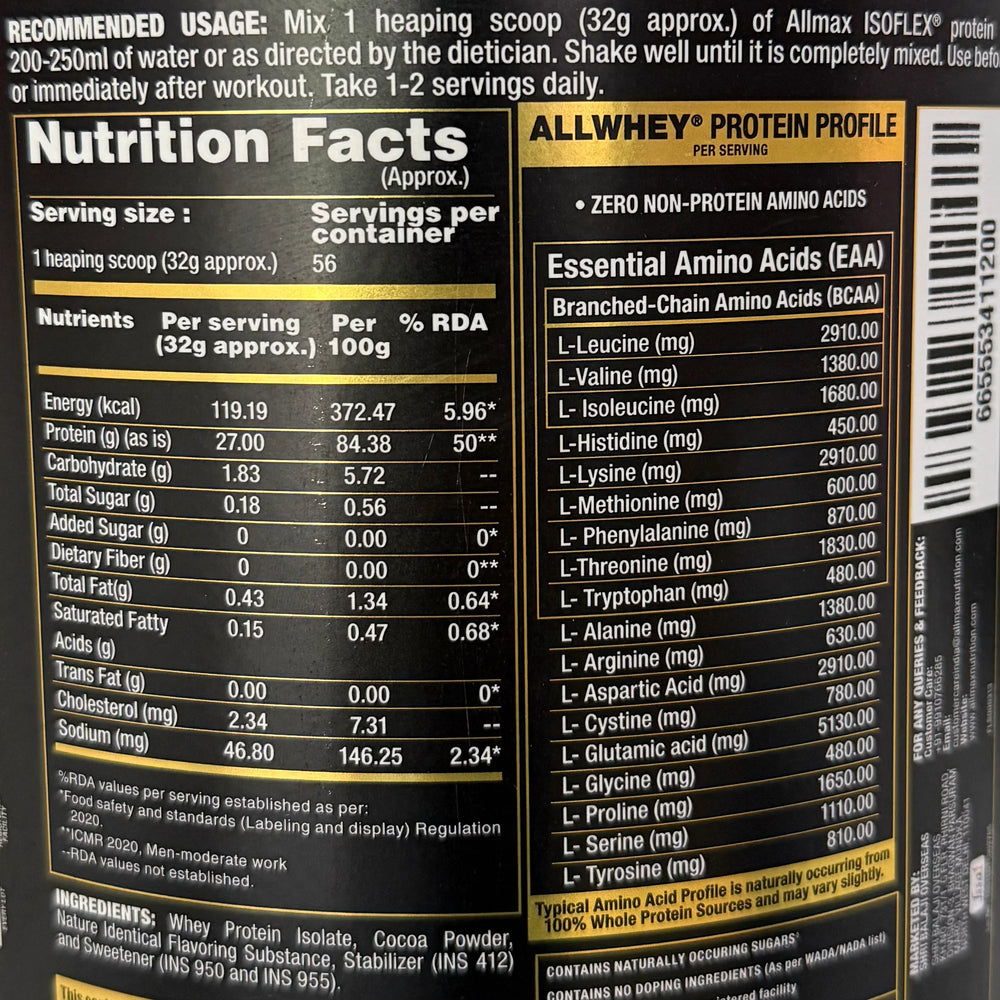 ALLMAX ISOFLEX Whey Protein Isolate
