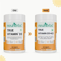 Neuherbs True Vitamin D3 + K2, 120 Tablets