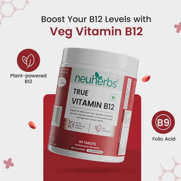 Neuherbs Plant-Based Vitamin B12, 60 Tablets