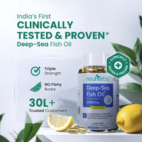 Neuherbs Deep Sea Fish Oil 2500 mg Omega-3, 60 Softgels