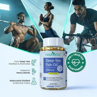Neuherbs Deep Sea Fish Oil 2500 mg Omega-3, 60 Softgels