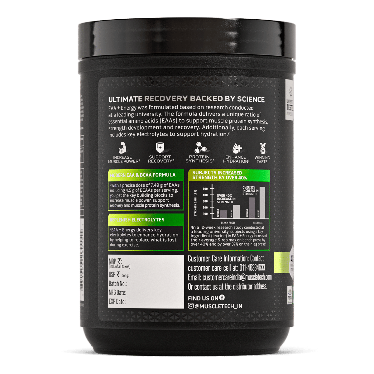 MuscleTech EAA+ Energy, 30 Servings