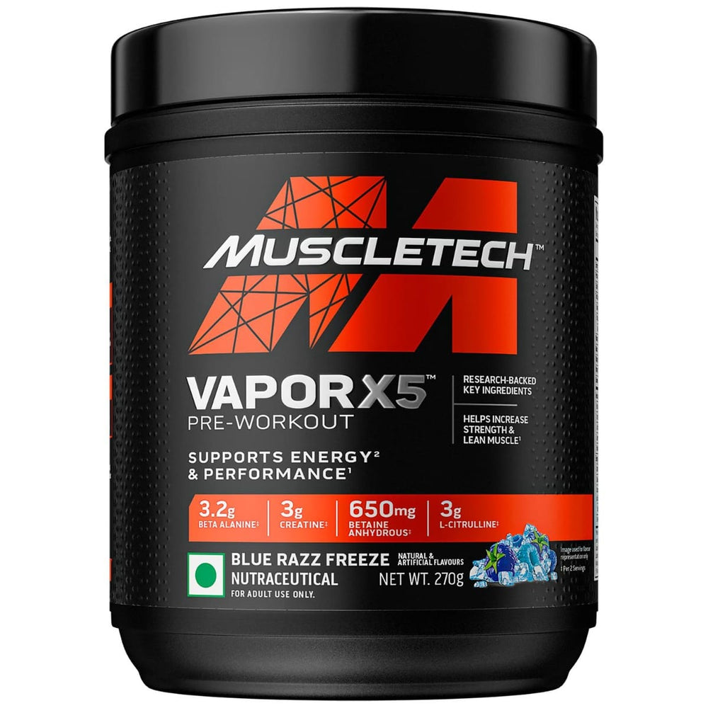 MuscleTech Vapor X5 Pre Workout Powder - 30 Servings, 270g