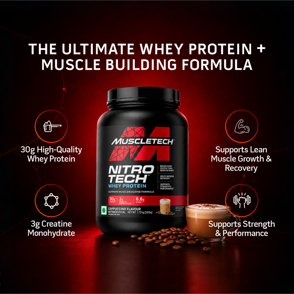 MuscleTech NitroTech Whey Protein - 1.72 kg (3.7 lb)