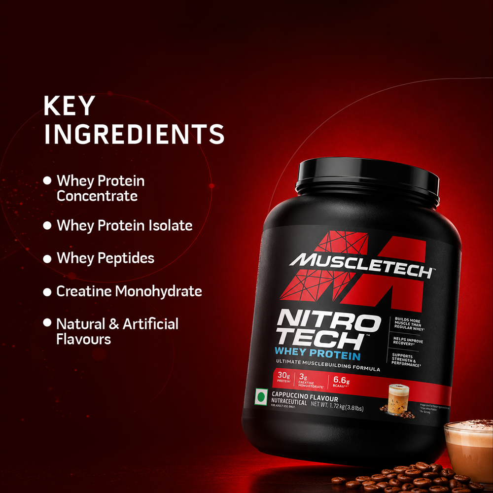 MuscleTech NitroTech Whey Protein - 1.72 kg (3.7 lb)