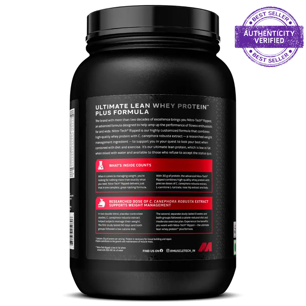 MuscleTech™ Nitro-Tech™ Ripped Whey Protein Powder