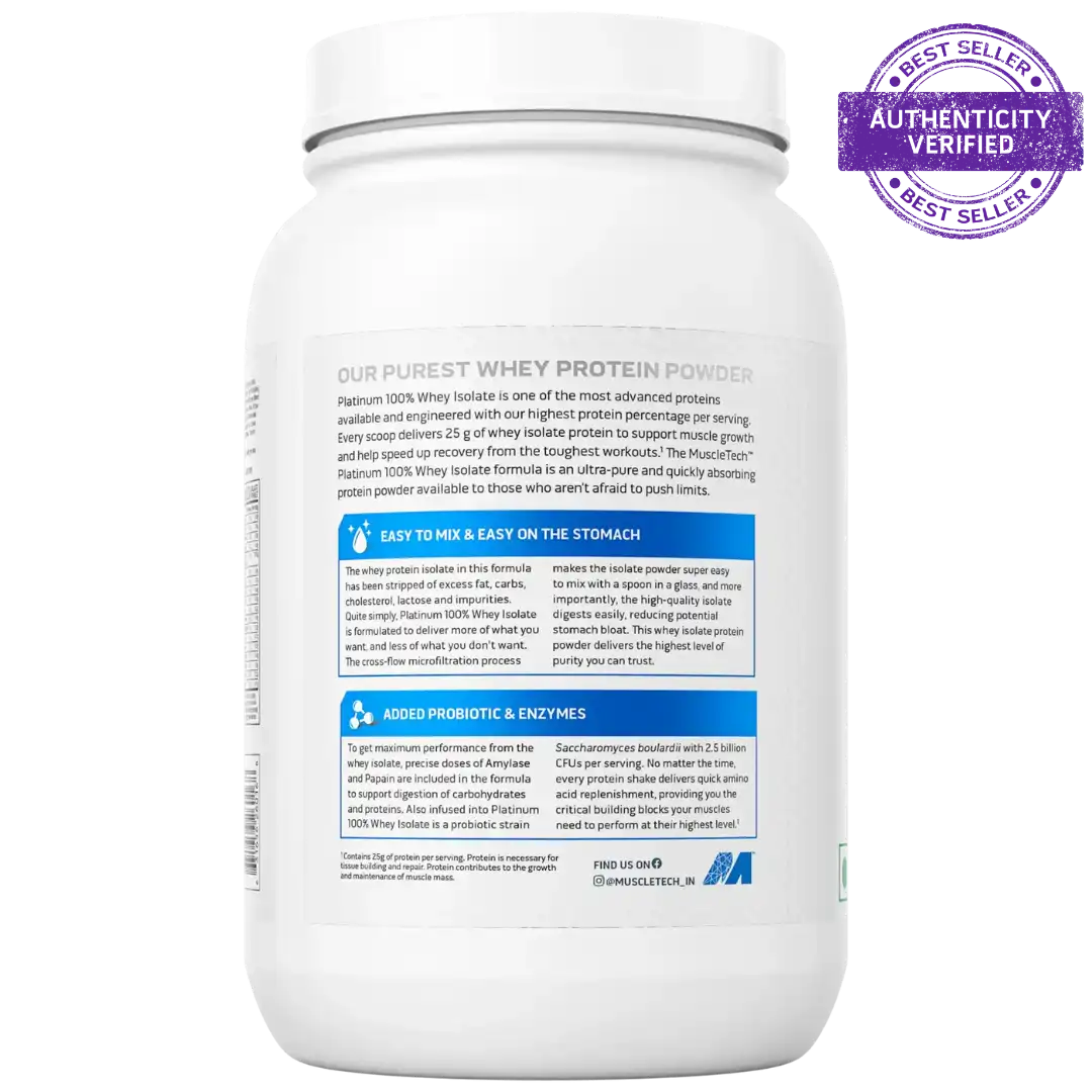 MuscleTech Platinum Whey Isolate, 907 g