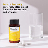 HK Vitals Calcium with Magnesium, Zinc & Vitamin D3, 60 Tablets