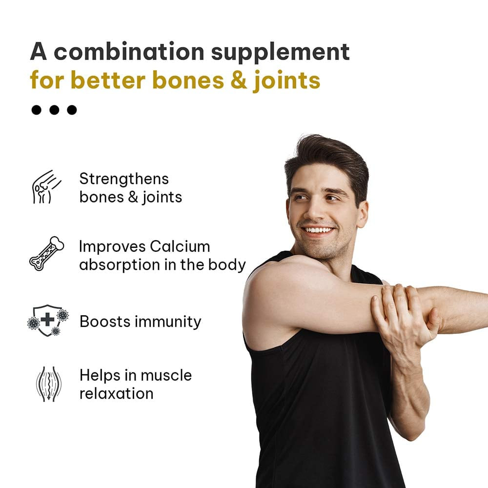HK Vitals Calcium with Magnesium, Zinc & Vitamin D3, 60 Tablets